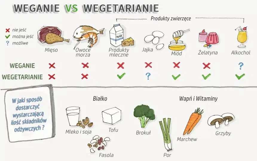Wegetarianin vs weganin: 5 kluczowych różnic w diecie